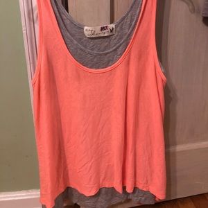 Vintage Havana Coral and Gray layering tank